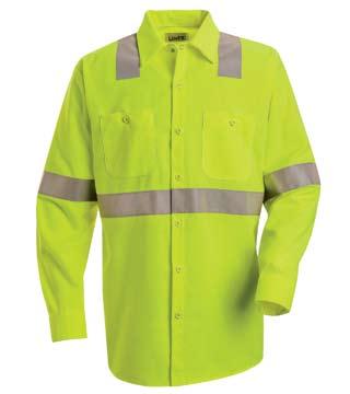Work Shirts Customization Options Location ABC Location ABC» Long Sleeve Work Shirt 360 degree visibility with front and