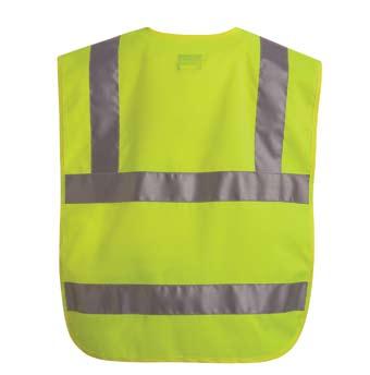 Vests HS3336 HS3336» safety vest 360 degree visibility with front and back 2" silver reflective striping hook and loop