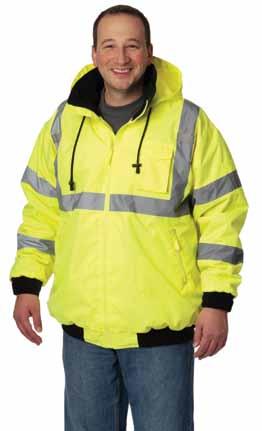 with storm flap secured with snaps Adjustable cuffs 2 external pockets with storm flaps Upper radio pocket S-5X 4-1755 YEL Hi-Vis Lime Yellow/Black 4-1755 OR Hi-Vis Orange/Black TOTALLY