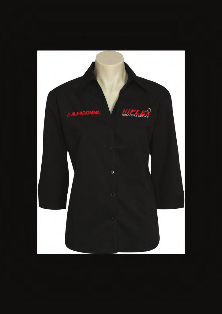 NOTHING S MORE IMPORTANT THAN SAFETY LB 7300 - LADIES METRO 3/4 SLEEVE STRETCH SHIRT