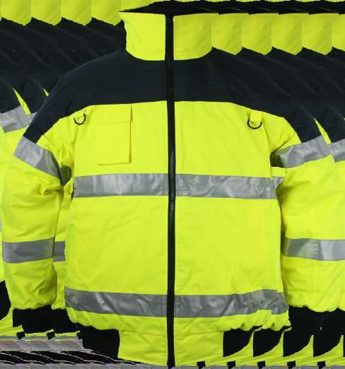 Lime/navy; Orange/navy XS-4XL SLD763 HI-VIS TWO TONE RIPSTOP JACKET 100% polyester oxford fabric, milky coating 180g/m² hollow cotton padding