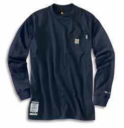tape Two reinforced back welt pockets Triple-needle main seams Straight leg opening Carhartt FR label sewn on back pocket; NFPA 2112/ label sewn on front waistband Meets the performance requirements