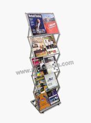 RACKS FOR BOOKS AND MAGAZINES Table Top Revolving Stand For Magazines Zig Zag