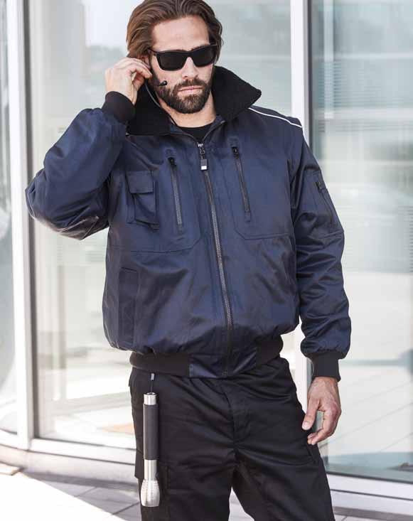 polyester S M L XL XXL 3XL S-3XL JN812 Pilot Jacket 3 in 1 >3 in 1 jacket in blouson style >Winter jacket, between seasons jacket and vest in one >Wind-, water- and dirt-repellent (600 mm water