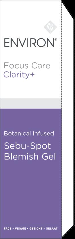 FOCUS CARE CLARITY+ TARGET AREAS AND PRODUCT PROFILES Botanical Infused Sebu-Spot Blemish Gel 1 2 Application steps Apply