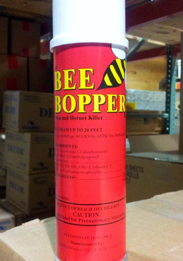 CS1301 = Part Number Wasp & Hornet Killer = Common Name Bee Bopper Wasp and Hornet Killer = MSDS Name or W asp & Yellow Jacket Foam V = MSDS