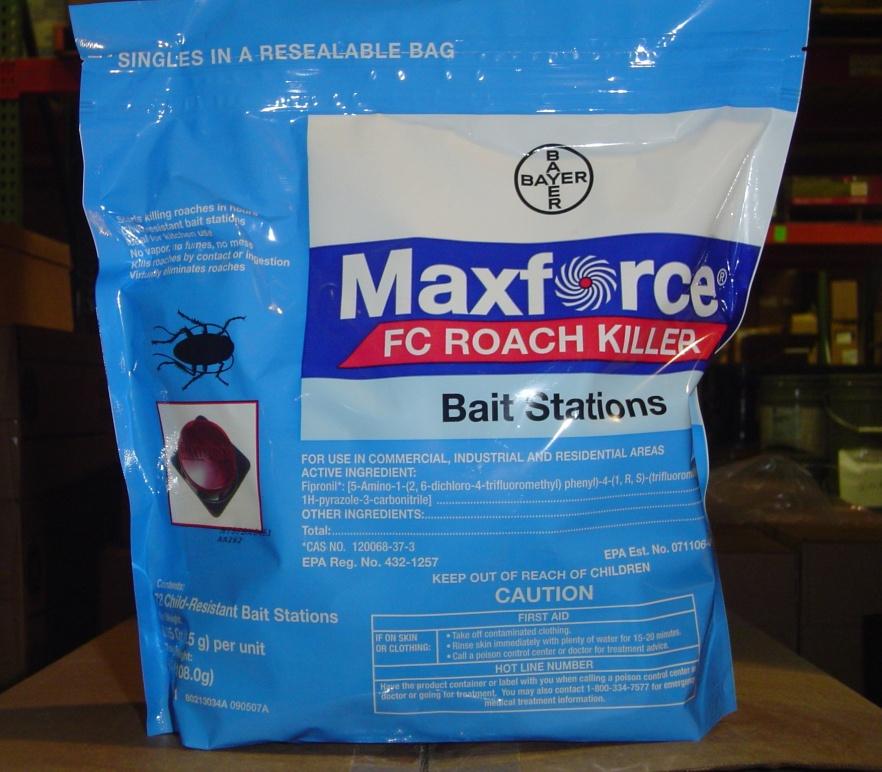 EN0 010 = Part Number Roach Bait Stations (Order 1 bag to get 72 stations) MAXFORCE Roach Bait Stations = Common Name = MSDS Name Used for: Used for controlling roach problems. Read label before use.
