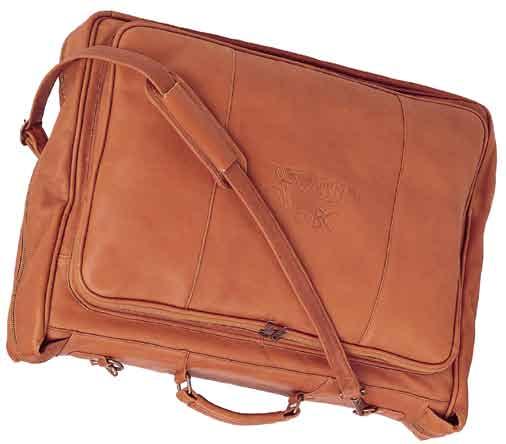 The Leather Club 100% full grain South American leather - soft and supple texture Garment Bag Compact garment