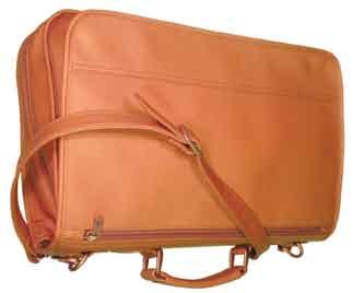envelope briefcase. Features a zippered top/side opening and an exterior front pocket.