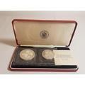 Cased pair of silver commemoration of the 1100th anniversary of the settlement of Iceland 1874-1974 164.