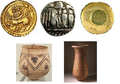 There was use of many kinds of metals including Gold, Silver, Copper, Lapis Lazuli, Turquoise, Amethyst, Alabaster, jade etc.