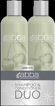 Holiday Promotions COMING IN OCTOBER HOLIDAY DUOS CHOOSE FROM ABB618862450095 Moisture Shampoo & Conditioner 8 oz. ABB618862450101 Volume Shampoo & Conditioner 8 oz.