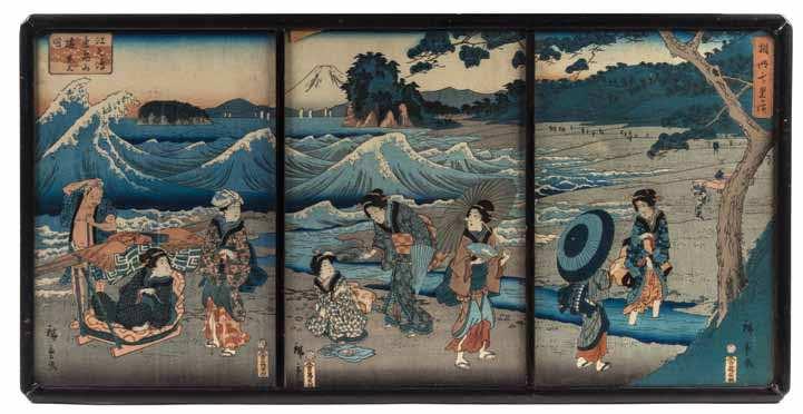 Katz, Boulder, Colorado 1064 Utagawa Hiroshige (1797-1858) Ishiyama no shugetsu (Autumn Moon at Ishiyama) from the series Omi hakkei no uchi (The Eight Views of Lake Biwa) woodblock print signed