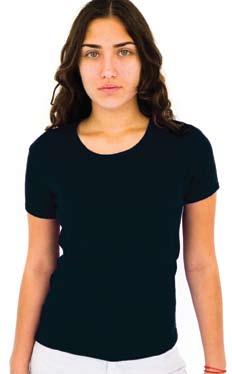 collections 4305 4305 Baby Rib Basic Short-Sleeve Tee 100% combed ring-spun 1x1 baby rib cotton,