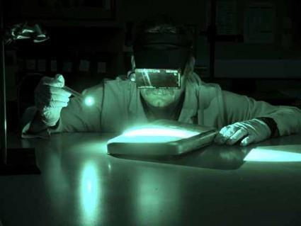 Forensic crime labs maintain databases of the
