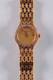 23/05/96. 2000-3000. 135. Cartier. A lady s stainless steel `Must De Cartier wristwatch model number 1340 in case.