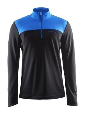 SIZE:XS-4XL Facile Halfzip M 1903662-2995 Asphalt/Flumino Lightweight, soft and elastic pullover with pre-shaped, ergonomic fit.