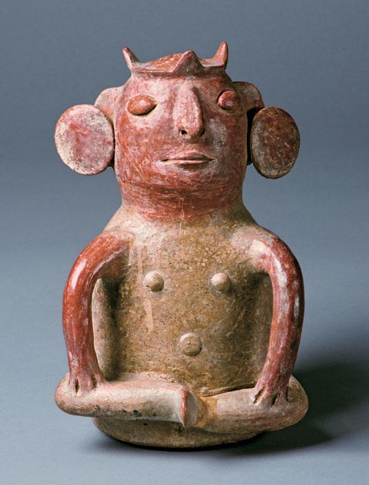Seated Female Northern Coast, Vicús Early Intermediate Period 100 BCE 600 CE 23.5 x 14.2 x 22.1 cm Collection of Mississippi Museum of Art Gift of Sam Olden 1990.