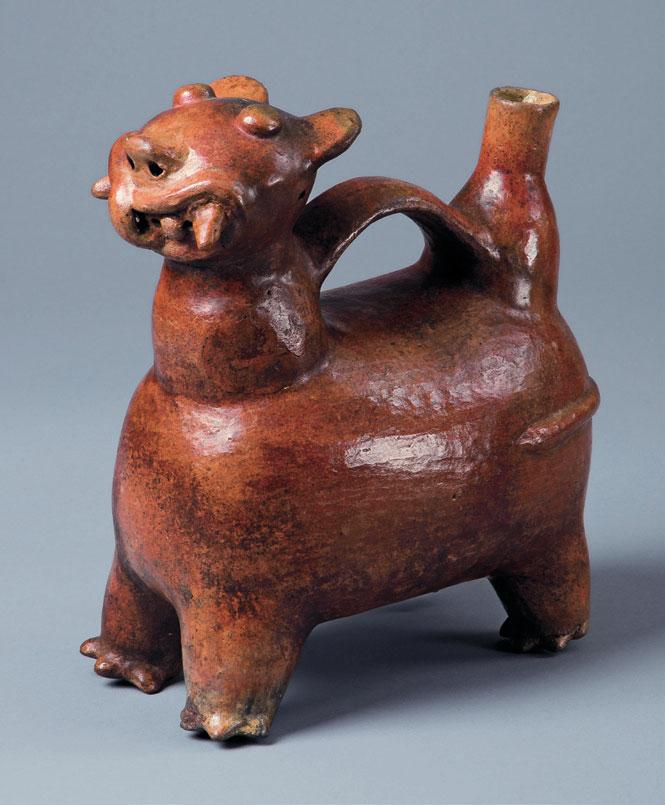 Feline Northern Coast, Vicús Early Intermediate Period 100 BCE 600 CE 23.8 x 11.8 x 19.5 cm Collection of Mississippi Museum of Art Gift of Sam Olden 1992.