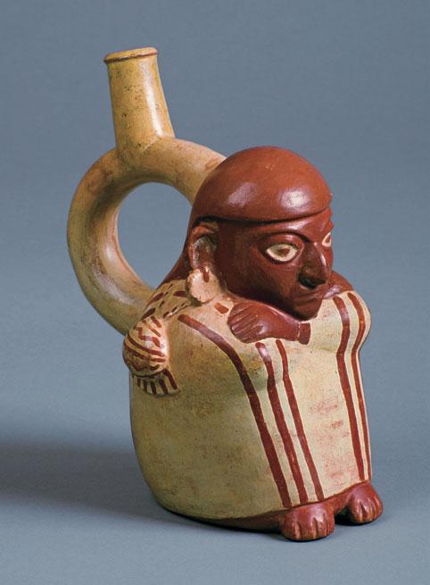 Coca-Chewing Man Northern Coast Moche II 100 200 CE 18.9 x 18.7 x 15.1 cm Collection of Sam Olden Courtesy of Mississippi Museum of Art L0107.