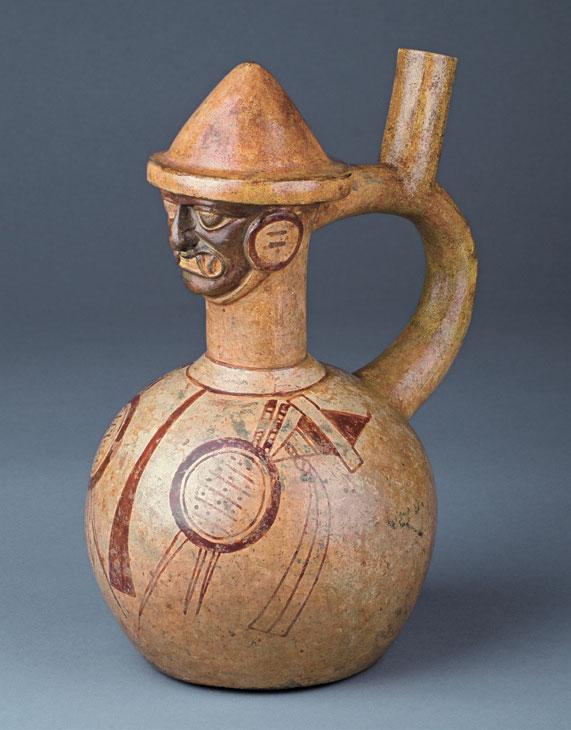 Shaman Warrior Northern Coast Moche IV 450 550 CE 24.9 x 14.3 x 19.7 cm Collection of Sam Olden Courtesy of Mississippi Museum of Art L0094.