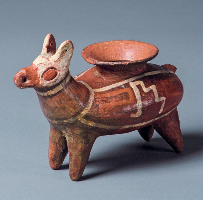 Llama Incense Burner (?) Southern Coast, Tiwanaku Middle Horizon Period 500 800 CE 11.7 x 6.8 x 16.4 cm Collection of Mississippi Museum of Art Gift of Sam Olden 1990.