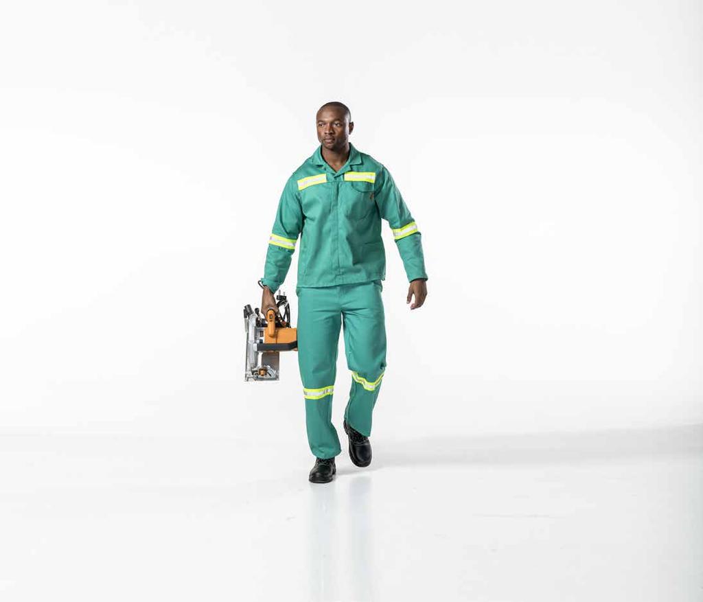 D59 FLAME SUIT WITH REFLECTIVE YKK concealed metal zip on jackets and pants Triple stitched shoulders, arm holes, in-leg & back rise Left breast pocket with pen division & V-flap 50mm lime green