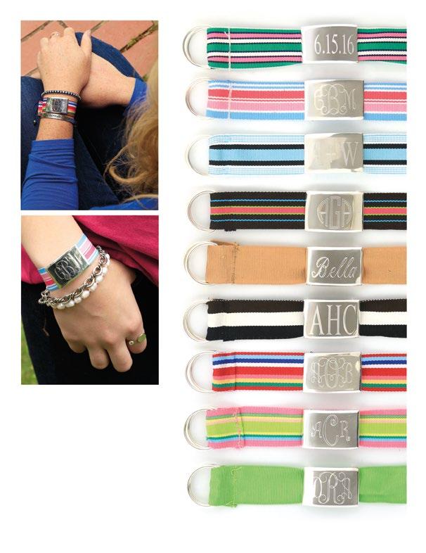 -04 Preppy Chick -06 Cotton Candy -01 Blue Skies -05 Morning Mocha -10 Casual Khaki -07 Just the Basics THE oxford ribbon BRACELET COLLECTION -03 Americana -08 Lily JB0720-(specify color)