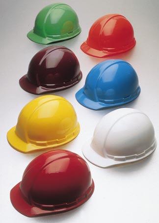 HEAD PROTECTION Safety Helmets Full Brim Safety Hat Made of lightweight, high-density polyethylene, the durable Full Brim Safety Hat offers added protection against sun, rain and glare.