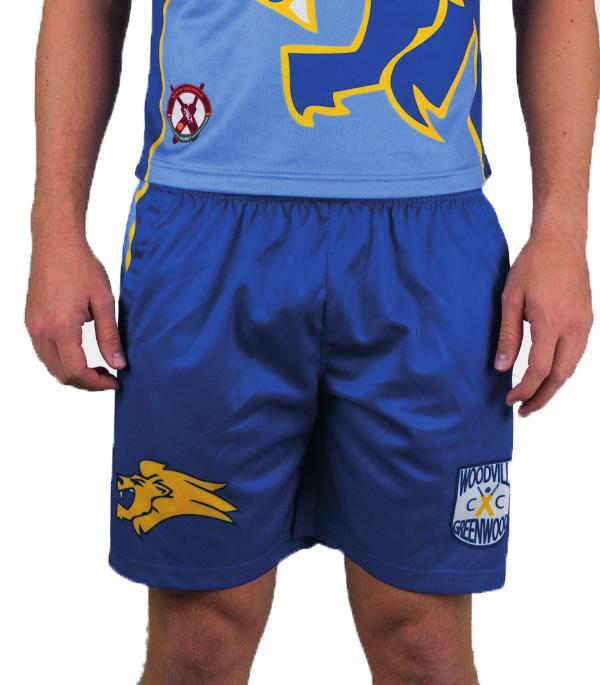 Sublimated Training Shorts $30 - $38ea directly into the fabric, cost includes all