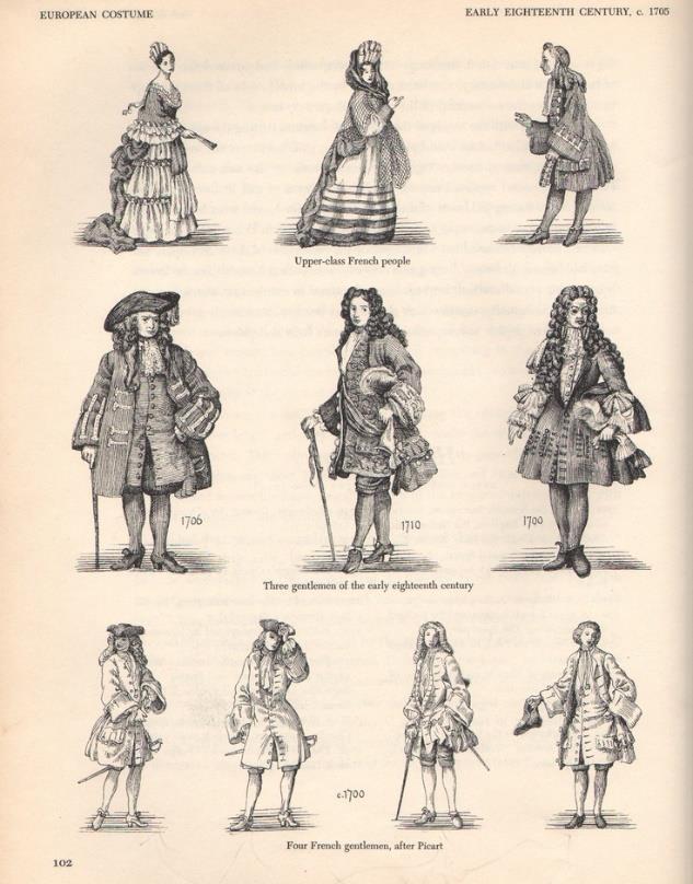 The extreme dress compositions of Baroque no uniformity in dressing the laws of fashion first laid down by the French the famous manneqiuin puppets called famouses poupées took a