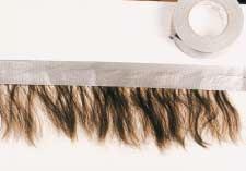 23 Spread the hair evenly over a hard surface such as formica or glass.