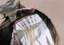 22 When folding the packet, caution should be taken not to have previously bleached hair come in