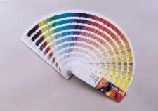 The color of paper being used is placed below the formulated color to view how the print will appear.