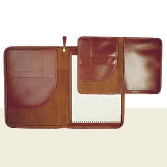 3.1.1 EXECUTIVE Notebook Cover A4 (Zipped) Dimensions: Style: 6102 - A4 size Note book holder - A4 size pocket - Business Card Holder - Extra pocket - Pen holder Black, Chestnut 36cm