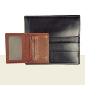Cheque Book Cover - Cheque book holder - 5 card holders - various sizes Black, Chestnut, Navy Dimensions: 9.5cm x 21.