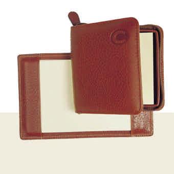 Jotter Pad Dimensions: Style: 5116 - Jotter pad holder - 1 card holder Black, Chestnut, Navy 15cm x 9.