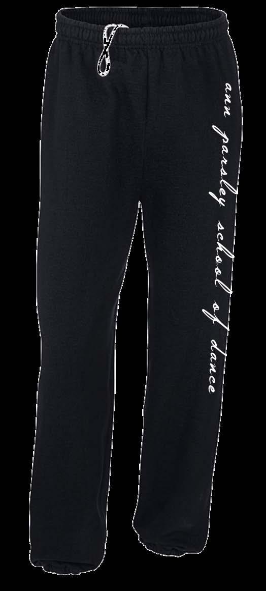 ADULT/YOUTH ELASTIC ANKLE SWEATPANTS ELASTIC BOTTOM BLACK PANTS WITH WHITE SCREEN PRINT 50% COTTON/%50 POLYESTER PRE SHRUNK,