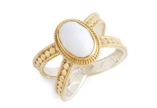 Gold Plate, $265, Anna Beck available at Nordstrom Australian Opal Doublet Ring in
