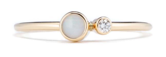 at Twist Online The Deon Ring, Art Deco-inspired Marquise-shaped Opal Ring Set in 18k