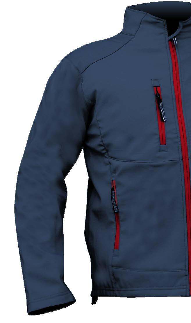 OW 01 3 LAYER SOFT SHELL 3 POCKET JACKET hamilton PJ-UB-005 UNISEX WOVEN FABRIC OUTER MICROFLEECE LINING COMTEX MIDDLE