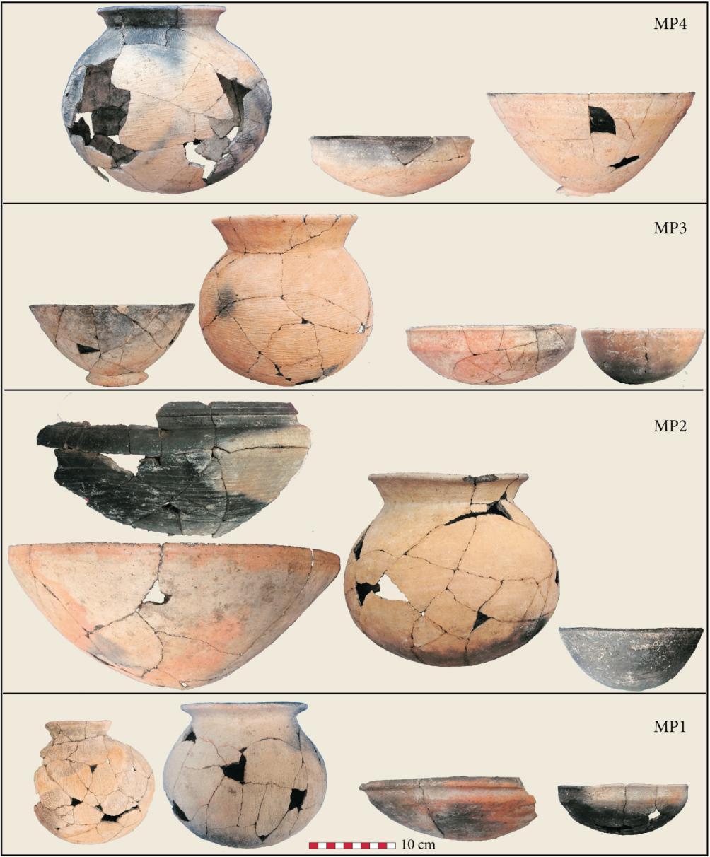 HIGHAM ET AL.: THE EXCAVATION OF NON BAN JAK, NORTHEAST THAILAND - A REPORT ON THE FIRST THREE SEASONS Figure 8: Ceramic vessels from adult burials.