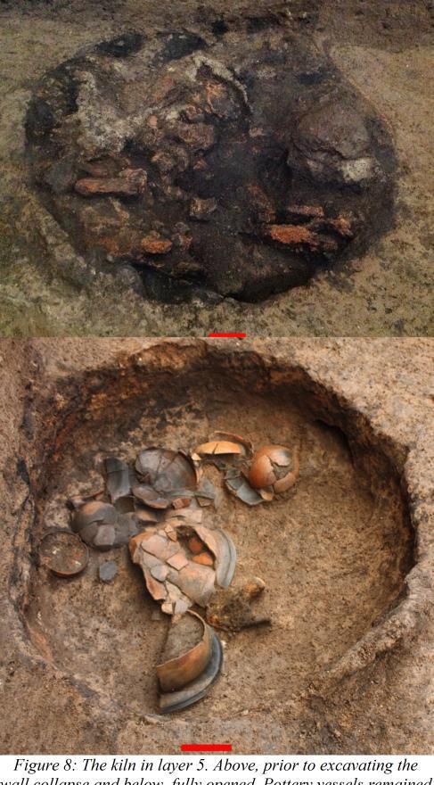 JOURNAL OF INDO-PACIFIC ARCHAEOLOGY 4 (4) on either side with more charcoal. At the northeastern end of this feature, there is a greater dominance of red clay daub liberally temered with rice straw.