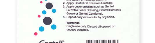 Emulsion Dressing with USP * mineral oil is a conformable dressing ideal for lightly draining wounds including minor burns, lacerations and abrasions. Latex free and non-adherent. Directions 1.