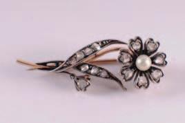A late 19th century gold,rose diamond and seed pearl
