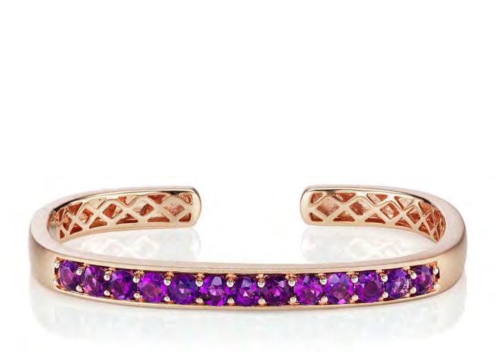 Taylor of Jane Taylor. Bottom Right: 14K rose gold Cirque hinged cuff featuring Amethysts by Jane Taylor of Jane Taylor.