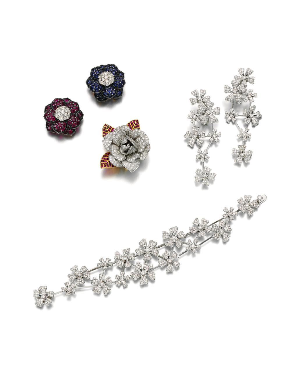 SIGNED JEWELS Modern, signed jewels are well-represented with examples from famous houses such as De Beers and Graff.
