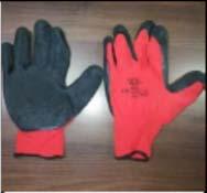 K2 GLOVES Polyester Shell with Latex Colour : Red Shell