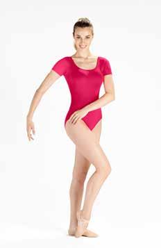 Classic short sleeve leotard without