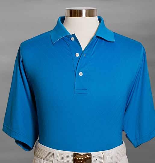 101317 Diamond Textured Jacquard Polo Jack Nicklaus Performance 18 shirt is made of the finest fabric incorporating UV protection and Coolplus moisture management